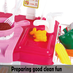 Kids Children Pretend Role Play Toys Mini Chef Kitchen Utensils Food Cooking Set