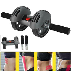Exercise Wheel Double AB Roller Abs Abdominal Workout Fitness Gym with Knee Pad