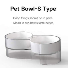 Pidan Elevated Cat Dog Double Dual Feeding Raised Bowls Bowl Set Tilted Stand