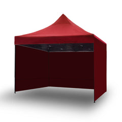 3x3m Pop Up Gazebo Outdoor Tent Folding Marquee Party Camping Market Canopy w/ Side Wall - red 的副本