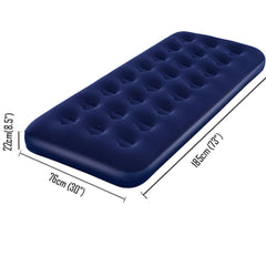 Bestway Comfort Quest Inflatable Flocked Air Bed Mattress Single - blue