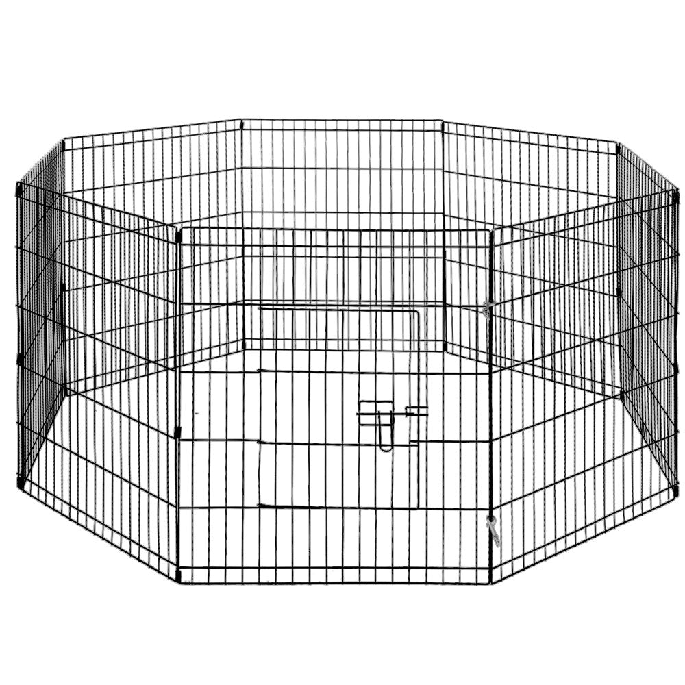 8 Panel Pet Dog Playpen Puppy Exercise Cage Enclosure Fence Play Pen