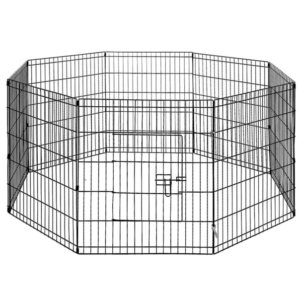 8 Panel Pet Dog Playpen Puppy Exercise Cage Enclosure Fence Play Pen
