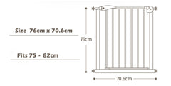 Adjustable Baby Pet Child Kid Safety Security Gate Stair Barrier Door Extension Bs