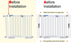 Adjustable Baby Pet Child Kid Safety Security Gate Stair Barrier Door Extension Bs