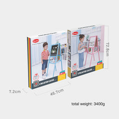 Kids Children Wooden Easel Art Whiteboard Blackboard Magnetic Drawing Board Stand - pink
