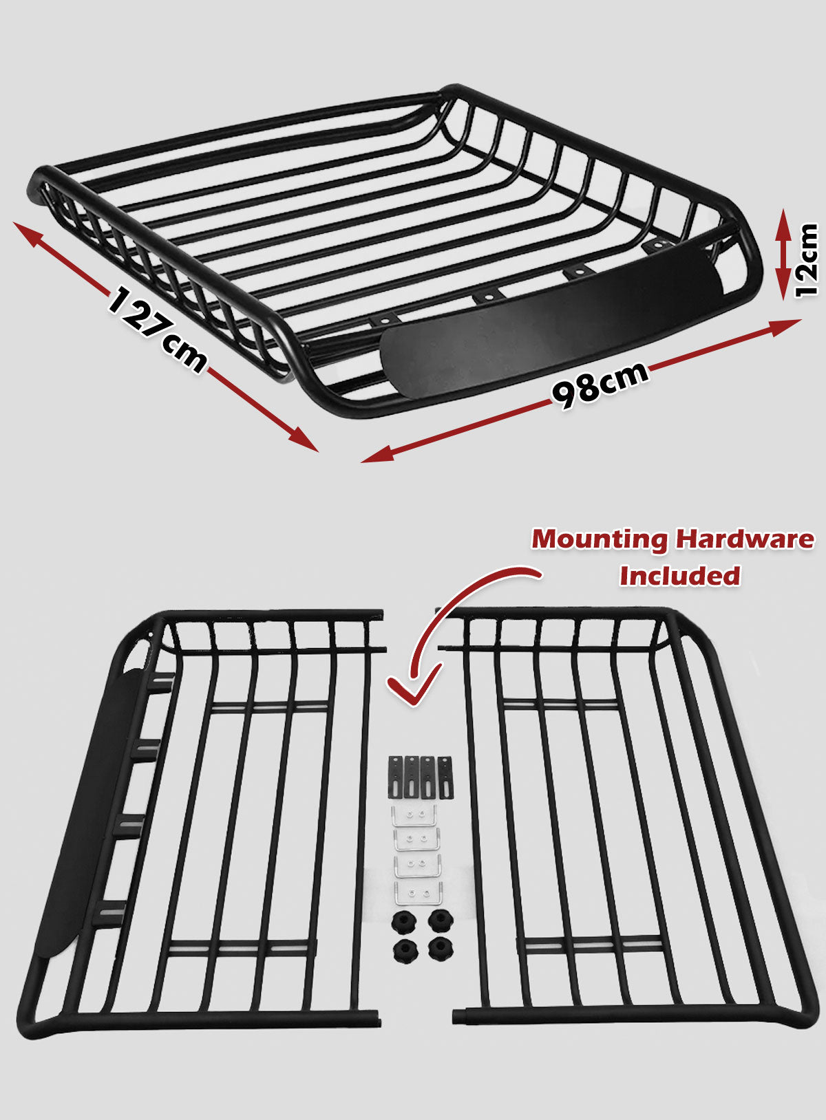 Universal Travel Roof Rack Basket Car Luggage Carrier Steel Cage Vehic ...