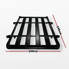 Aluminium Alloy Car 4WD 4x4 Roof Rack Basket Cargo Luggage Carrier Box Bar - black