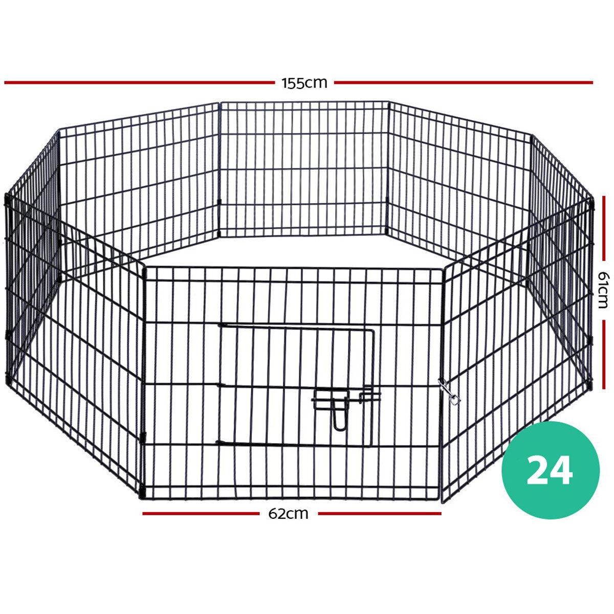 8 Panel Pet Dog Playpen Puppy Exercise Cage Enclosure Fence Play Pen