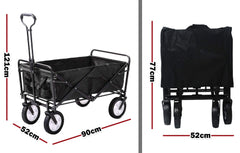 Foldable Collapsible Wagon Cart Garden Beach Outdoor Shopping Trolley Fishing Camping