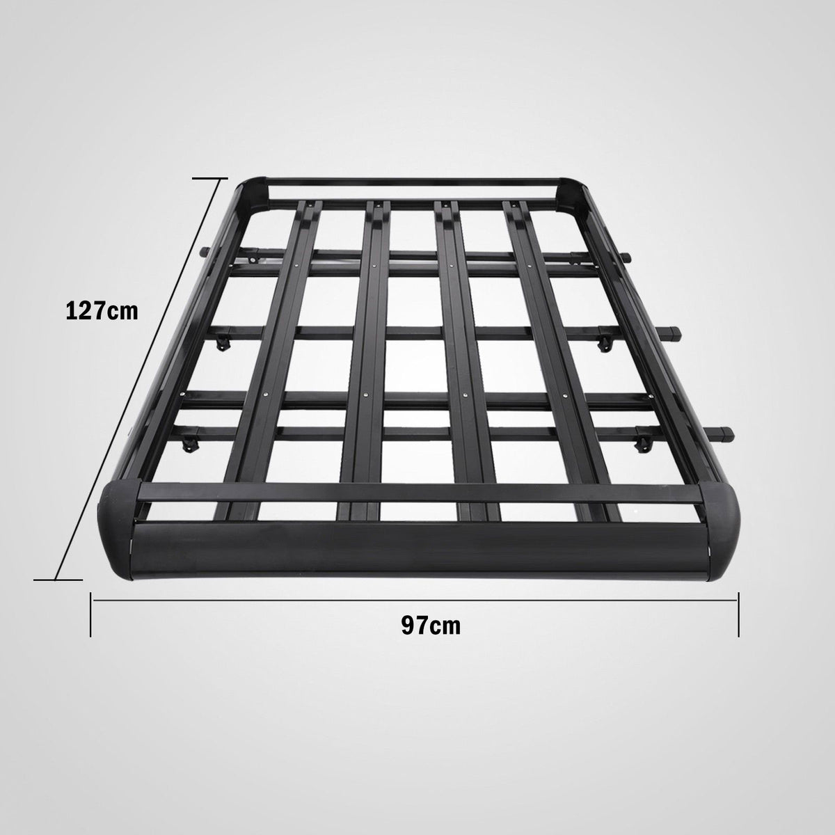1.27M Aluminium Alloy Car 4WD 4x4 Roof Rack Basket Cargo Luggage Carrier Box Bar Black