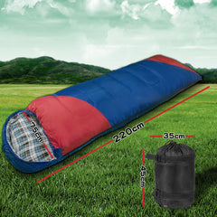 -20°C Sleeping Bag Bags Single Outdoor Camping Hiking Tent Winter Thermal Flannel