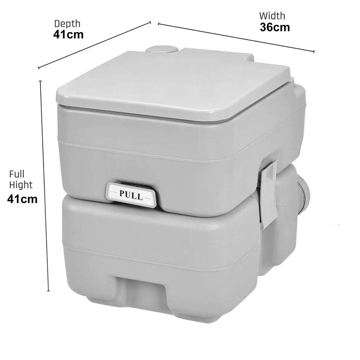 20L Outdoor Portable Camping Travel Toilet Flushable Potty Camp Caravan Boating