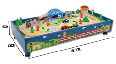 Wooden Train Table Tracks Children Pretend Play Set Toy Kids Toddlers Thomas 60s