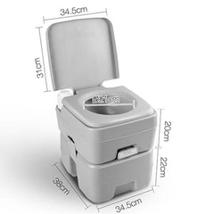 20L Outdoor Portable Camping Toilet 50 Flush