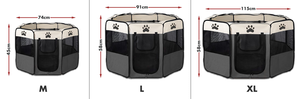 8 Panel Pet Dog Cat Crate Play Pen Bags Kennel Portable Tent Playpen Puppy Cage