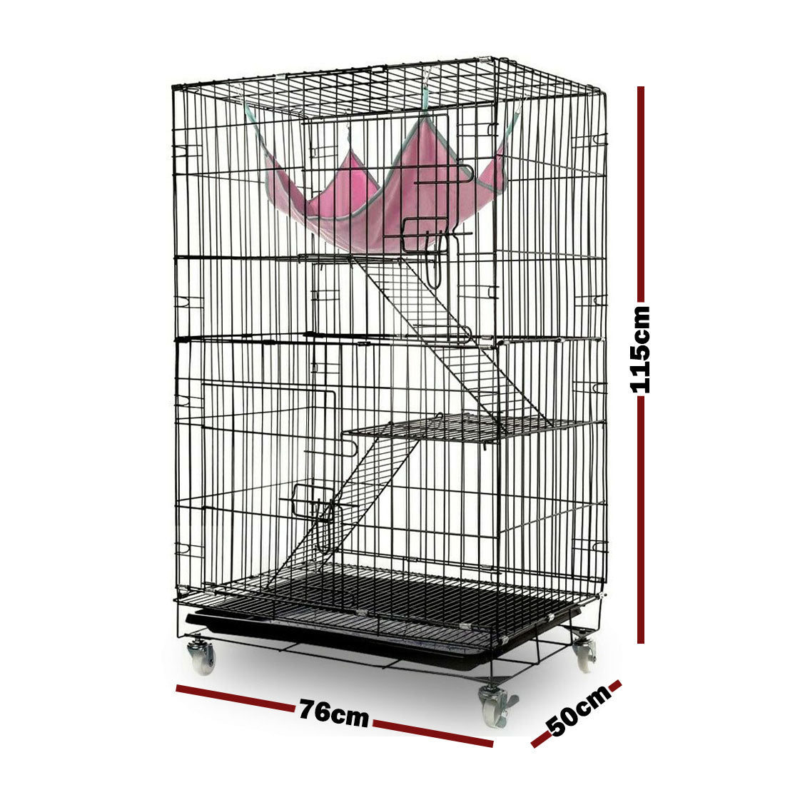 3 Level Rabbit Bird Cage Ferret Parrot Aviary Cat Rat Aviary Budgie Hamster Pet Cages Castor Wheel