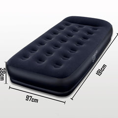 Bestway Premium Restaira Inflatable Single Flocked Air Bed Mattress w/ Air Pump