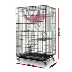 3 Level Rabbit Bird Cage Ferret Parrot Aviary Cat Rat Aviary Budgie Hamster Pet Cages Castor Wheel