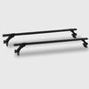 120cm Universal Rain Gutter Car Roof Rack Cross Bars Black Adjustable Brackets Medium