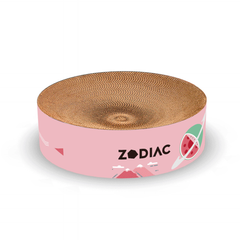 Zodiac Cat Kitten Round Scratch Lounge Corrugated Cardboard Scratcher Board Watermelon